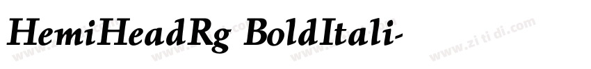 HemiHeadRg BoldItali字体转换